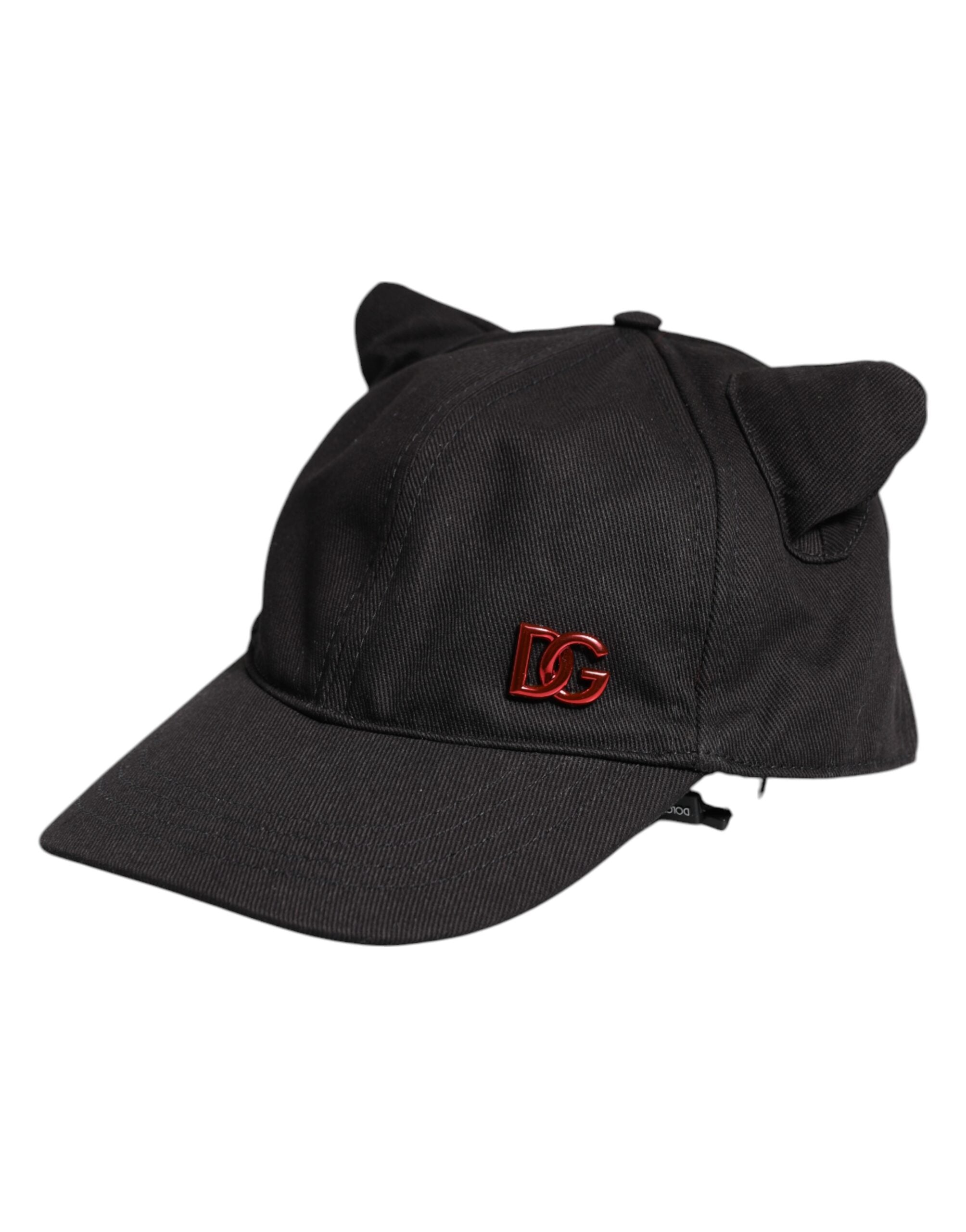 Black Cotton Logo Patch 6 Panels Baseball Cap Hat