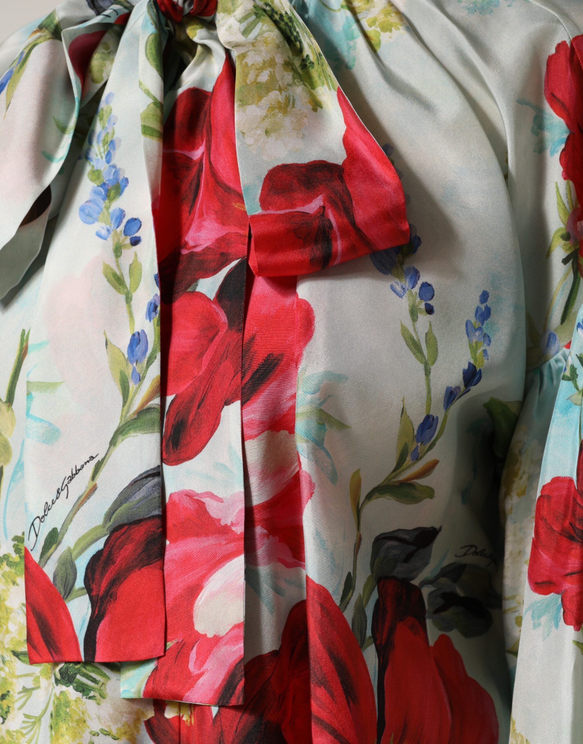 Multicolor Floral Long Sleeves Blouse Top