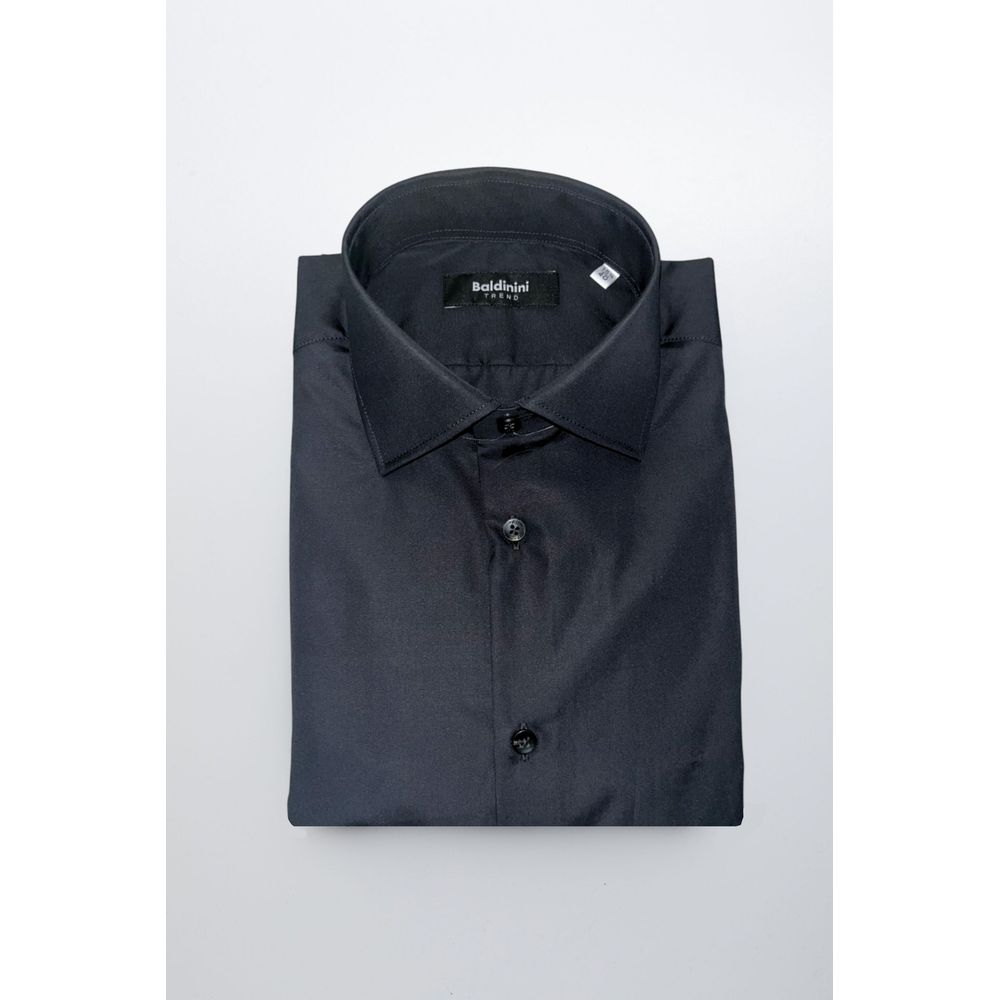 Black Cotton Men Shirt - ventzia