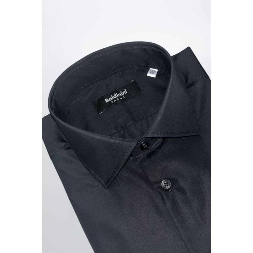 Black Cotton Men Shirt - ventzia