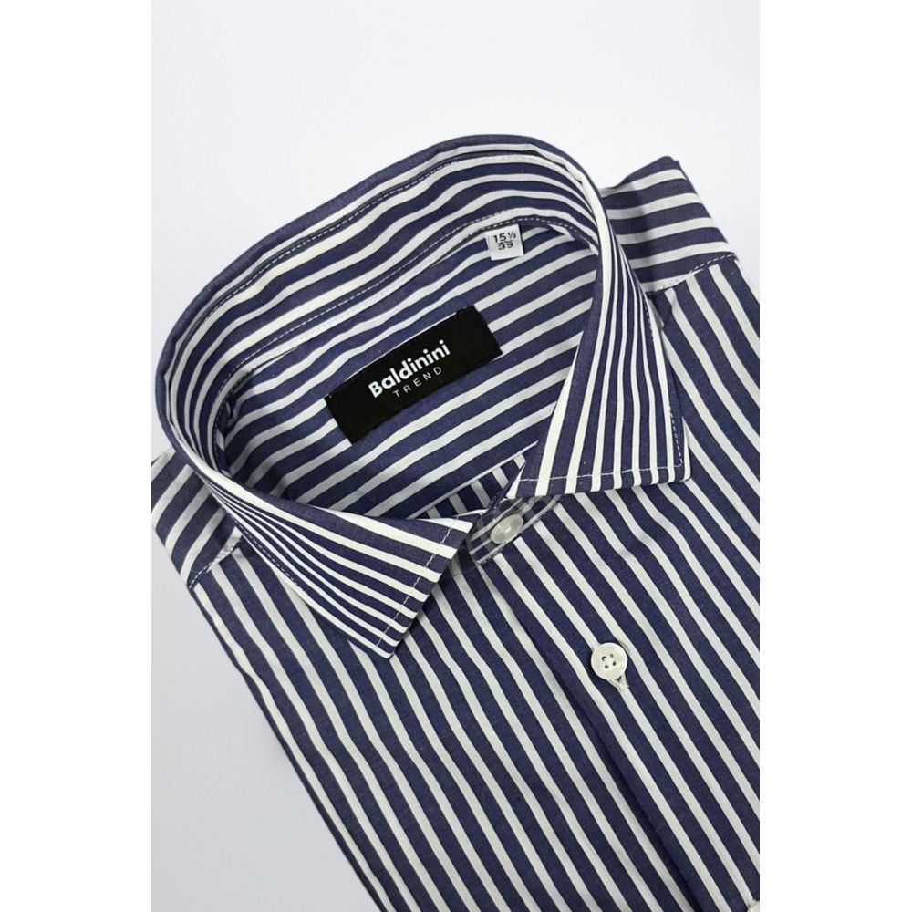 Blue Cotton Men Shirt - ventzia