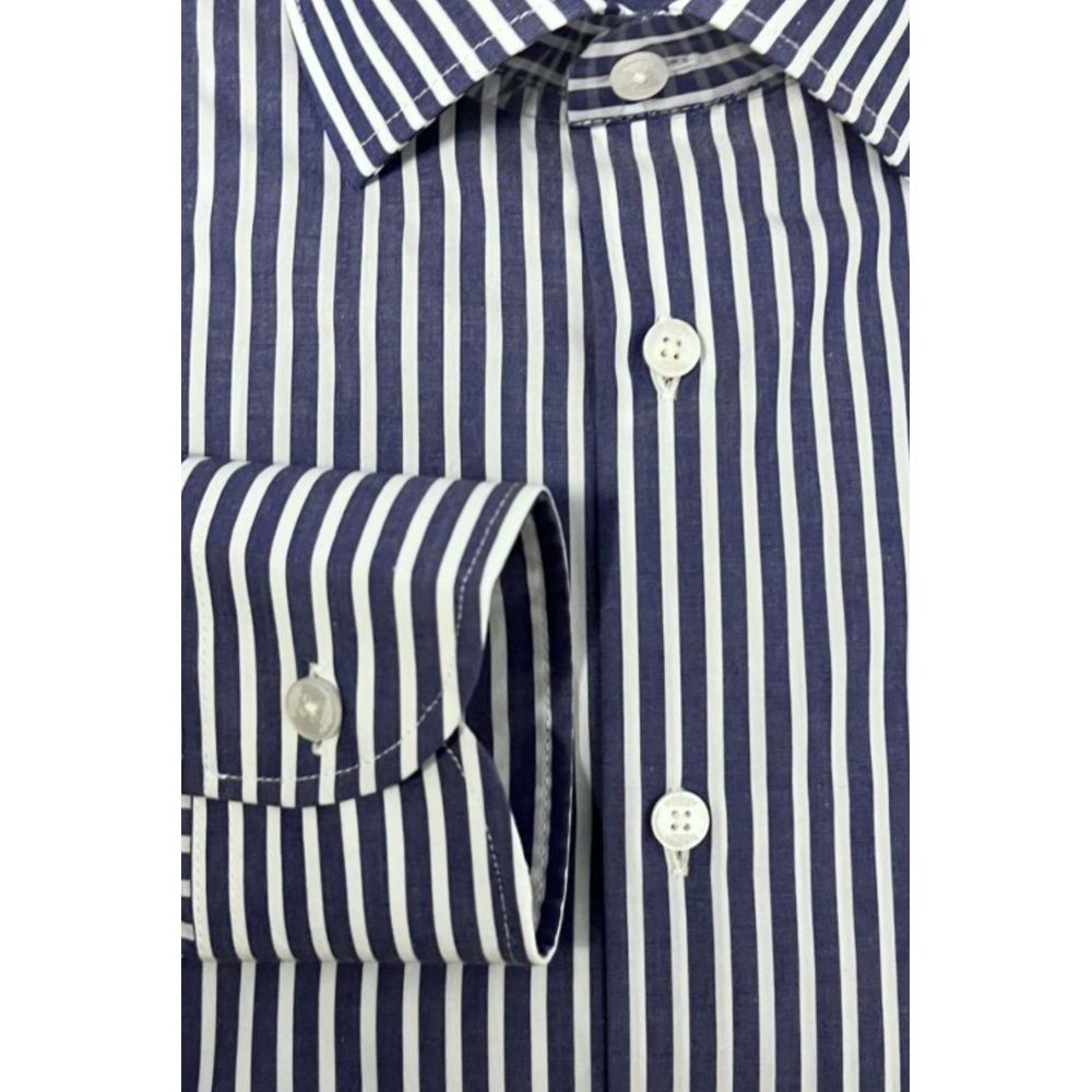 Blue Cotton Men Shirt - ventzia