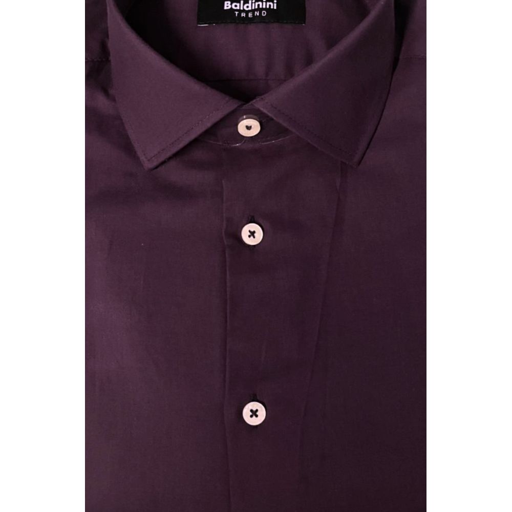 Purple Cotton Men Shirt - ventzia