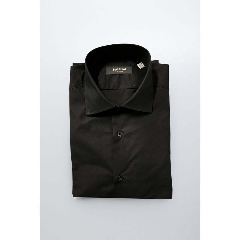 Black Cotton Men's Shirt - ventzia