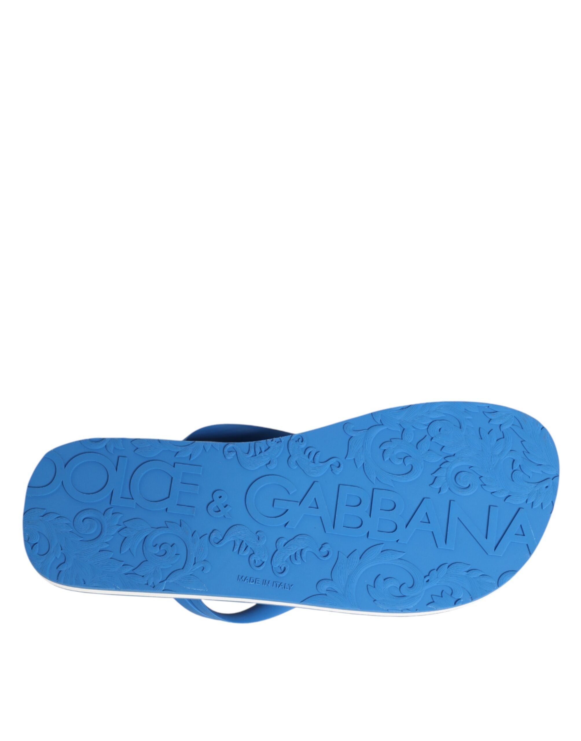 Blue White Logo Beachwear Flats Slipper Shoes - ventzia