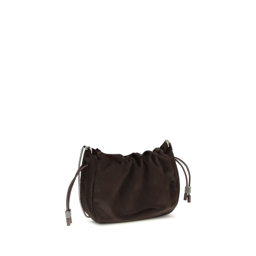 Brown Fur Shoulder Bag - ventzia