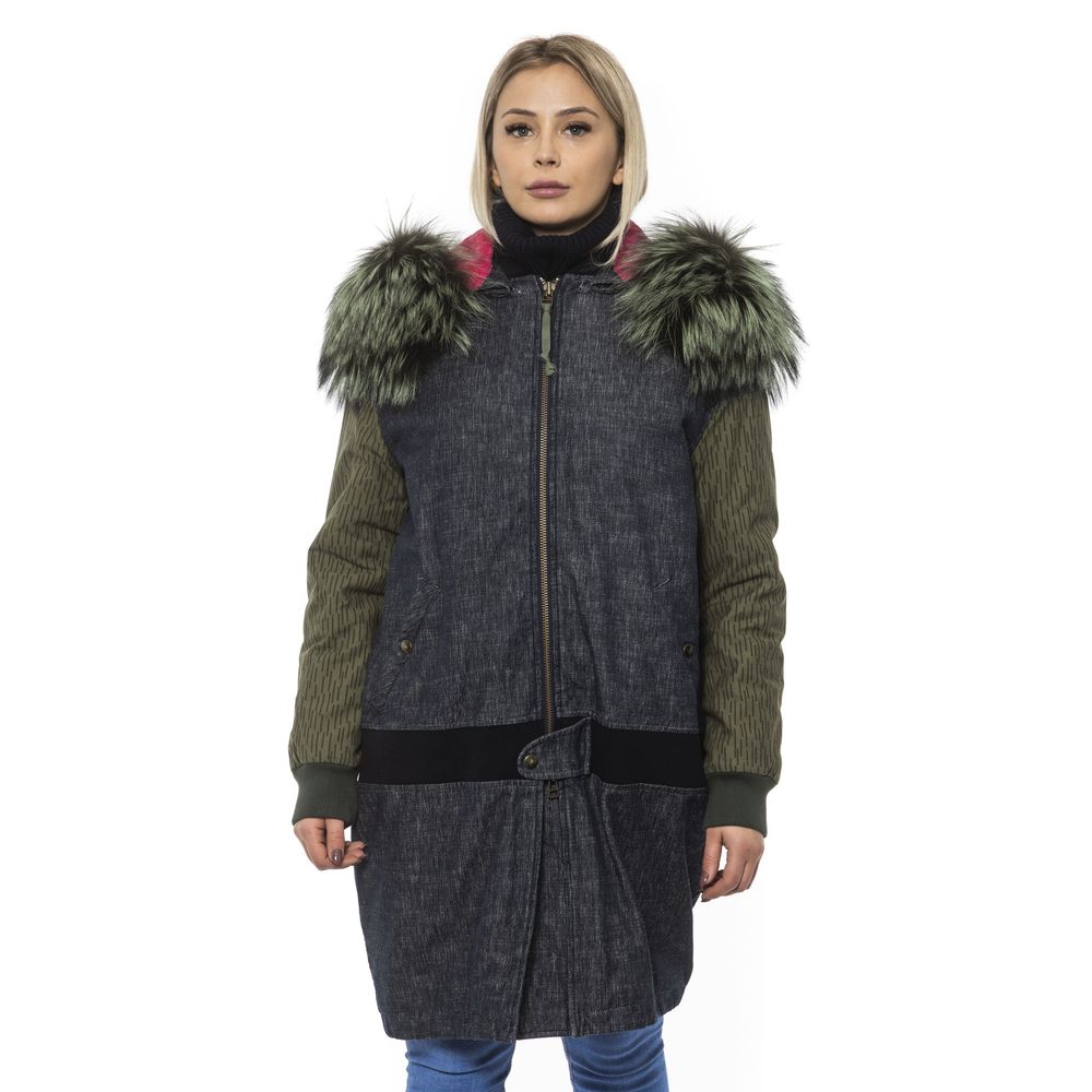 Gray Leather Women Bomber Jacket - ventzia
