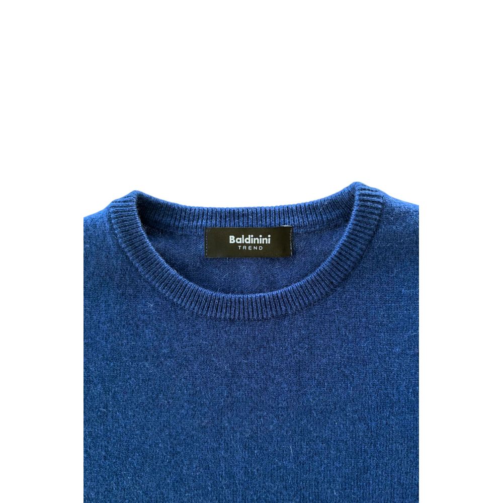 Blue Cashmere Men Sweater