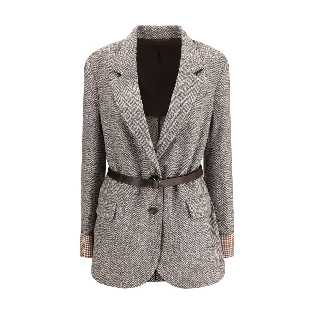 Brown Fleece Wool Coat - ventzia