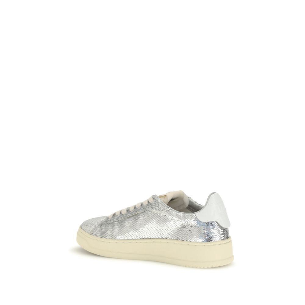 Silver Calf Leather Bos Taurus Low Top Sneakers