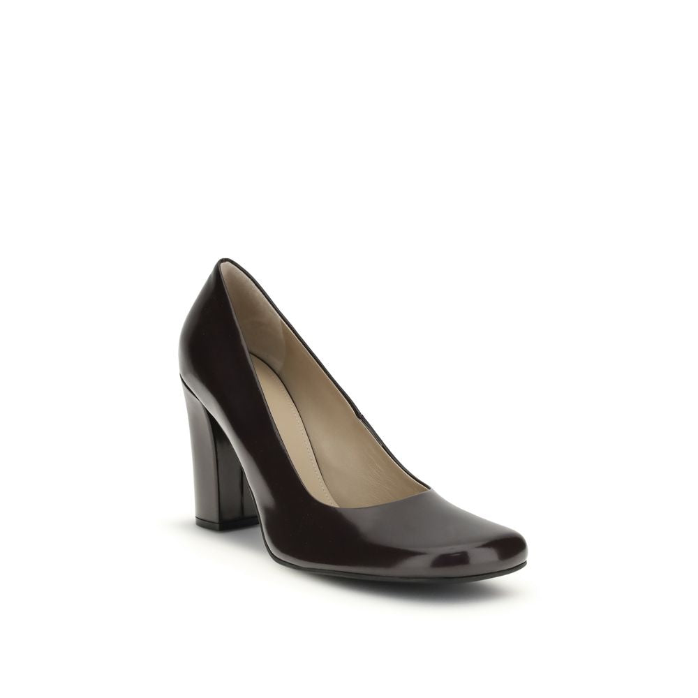 Brown Calf Leather Bos Taurus Platform Pumps