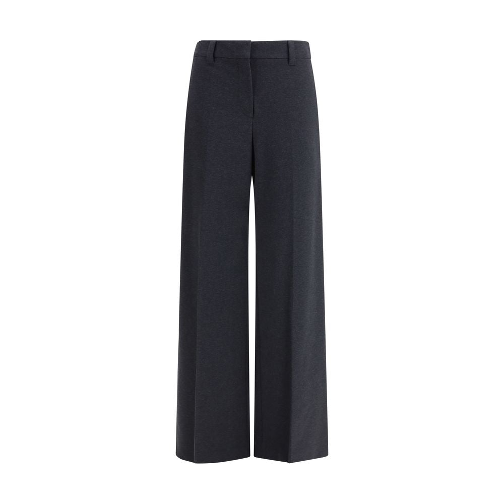 Gray Cotton Dress Pants - ventzia