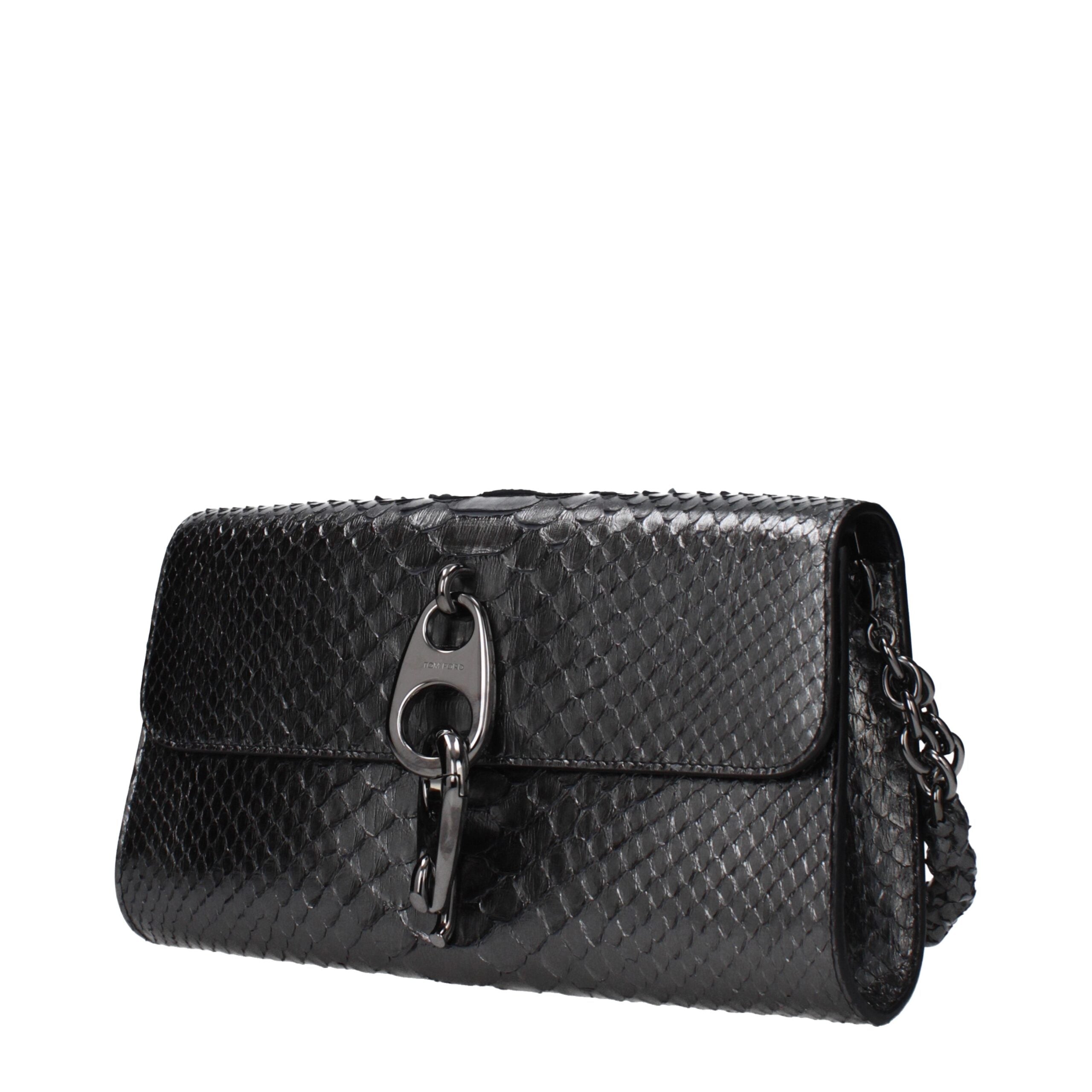 Gray Skin Clutch Bag