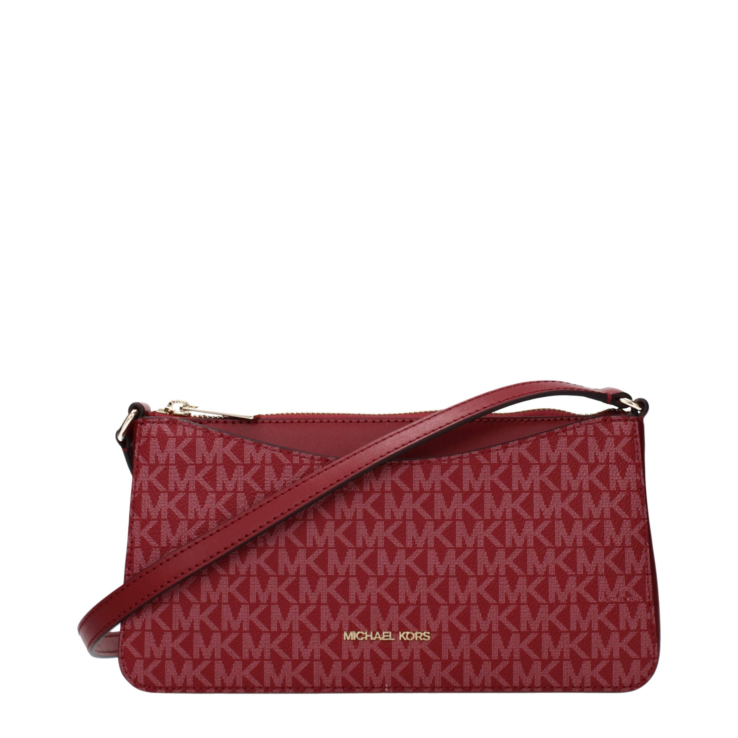 Red Fabric Crossbody Bag