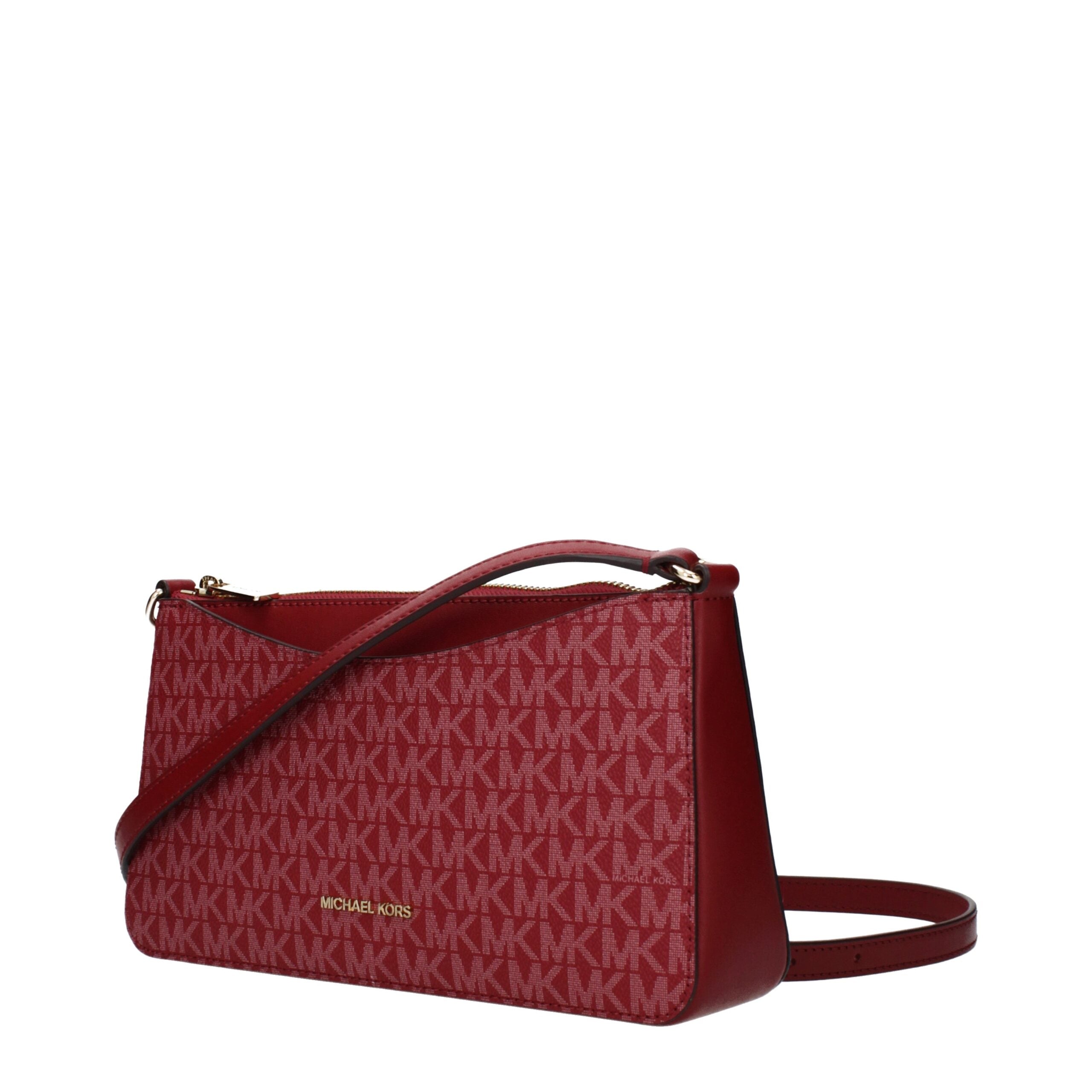 Red Fabric Crossbody Bag