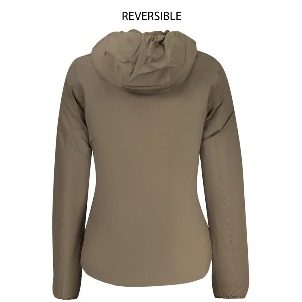 Brown Nylon Women Jacket