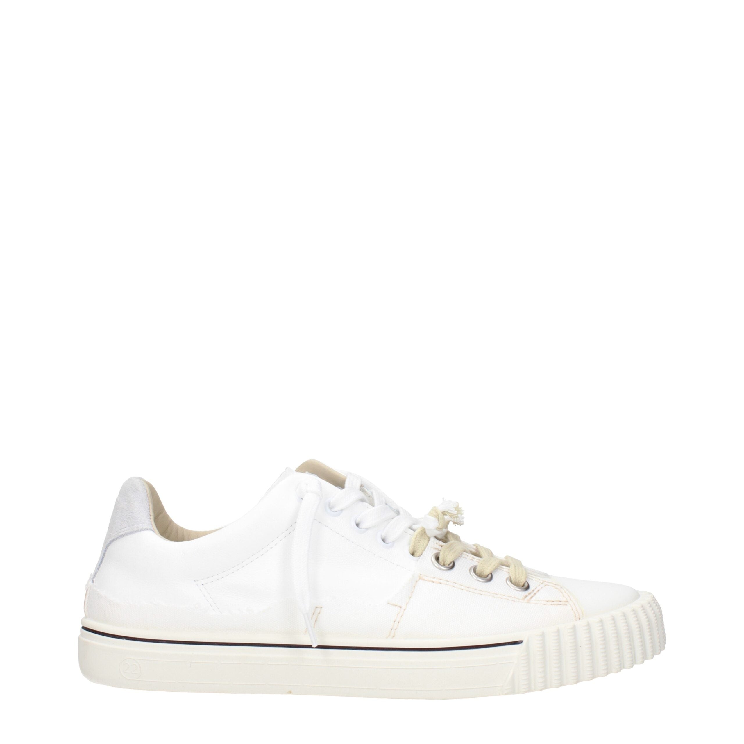 White Leather Low Top Sneakers - ventzia
