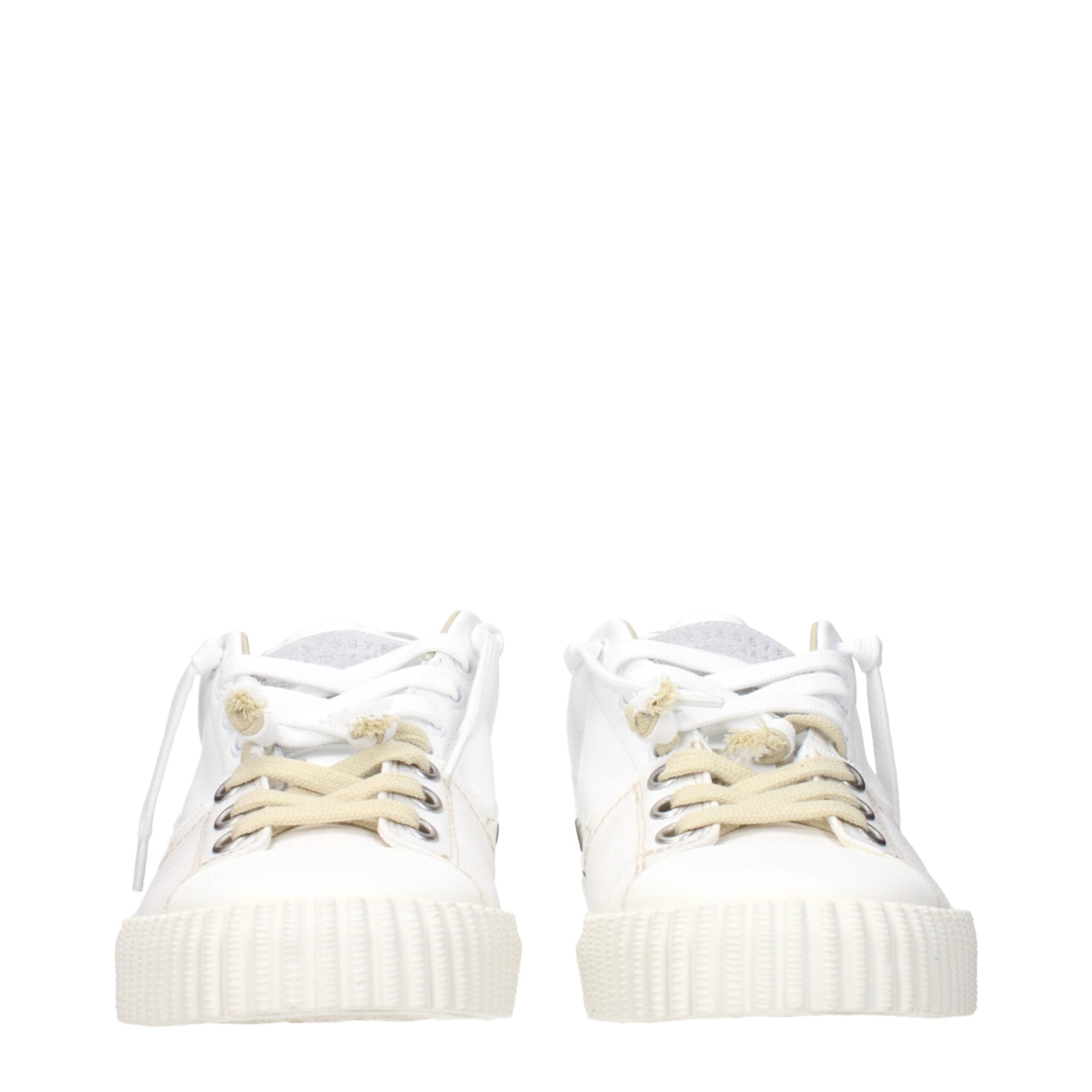 White Leather Low Top Sneakers - ventzia