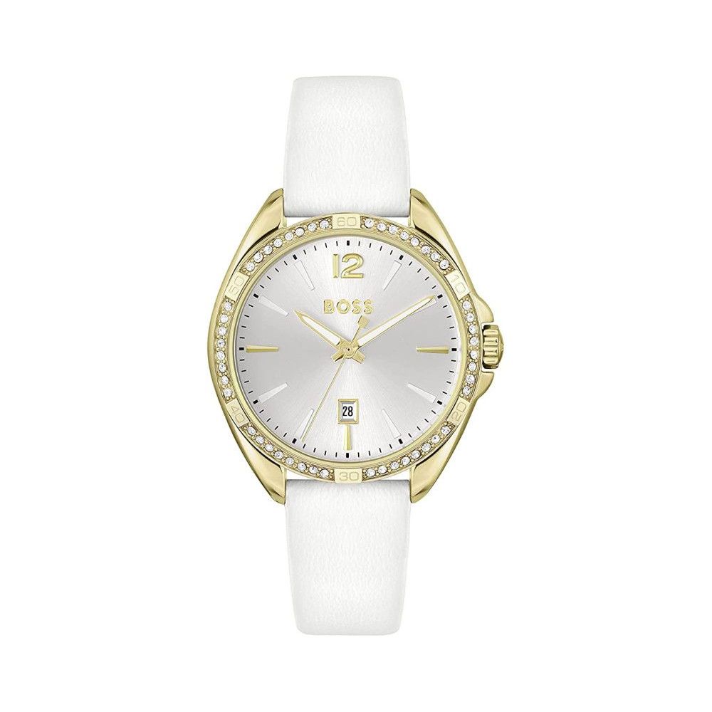 White Stainless Steel Dress Watch - ventzia