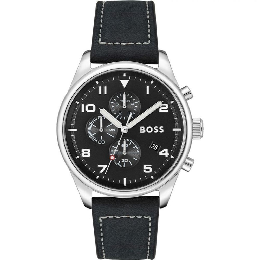 Black Leather Dress Watch - ventzia
