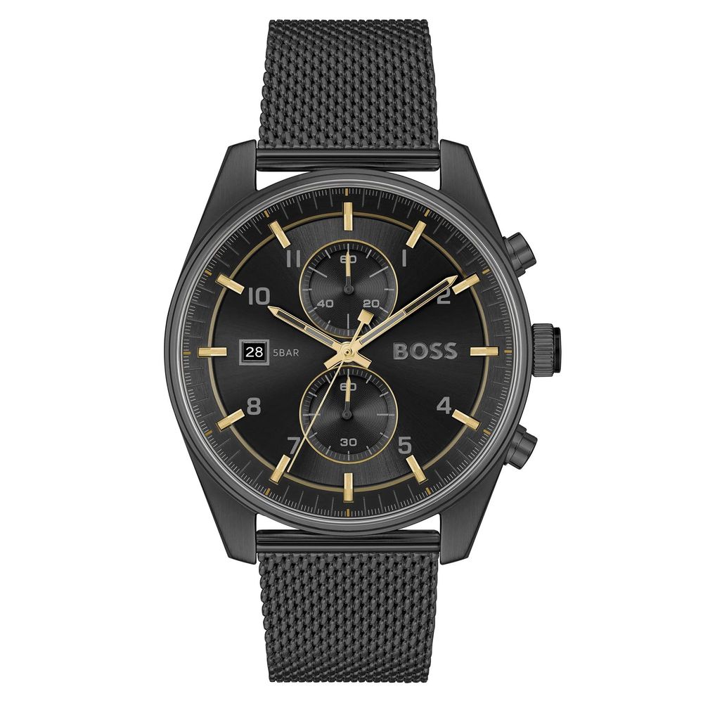 Black Stainless Steel Dress Watch - ventzia