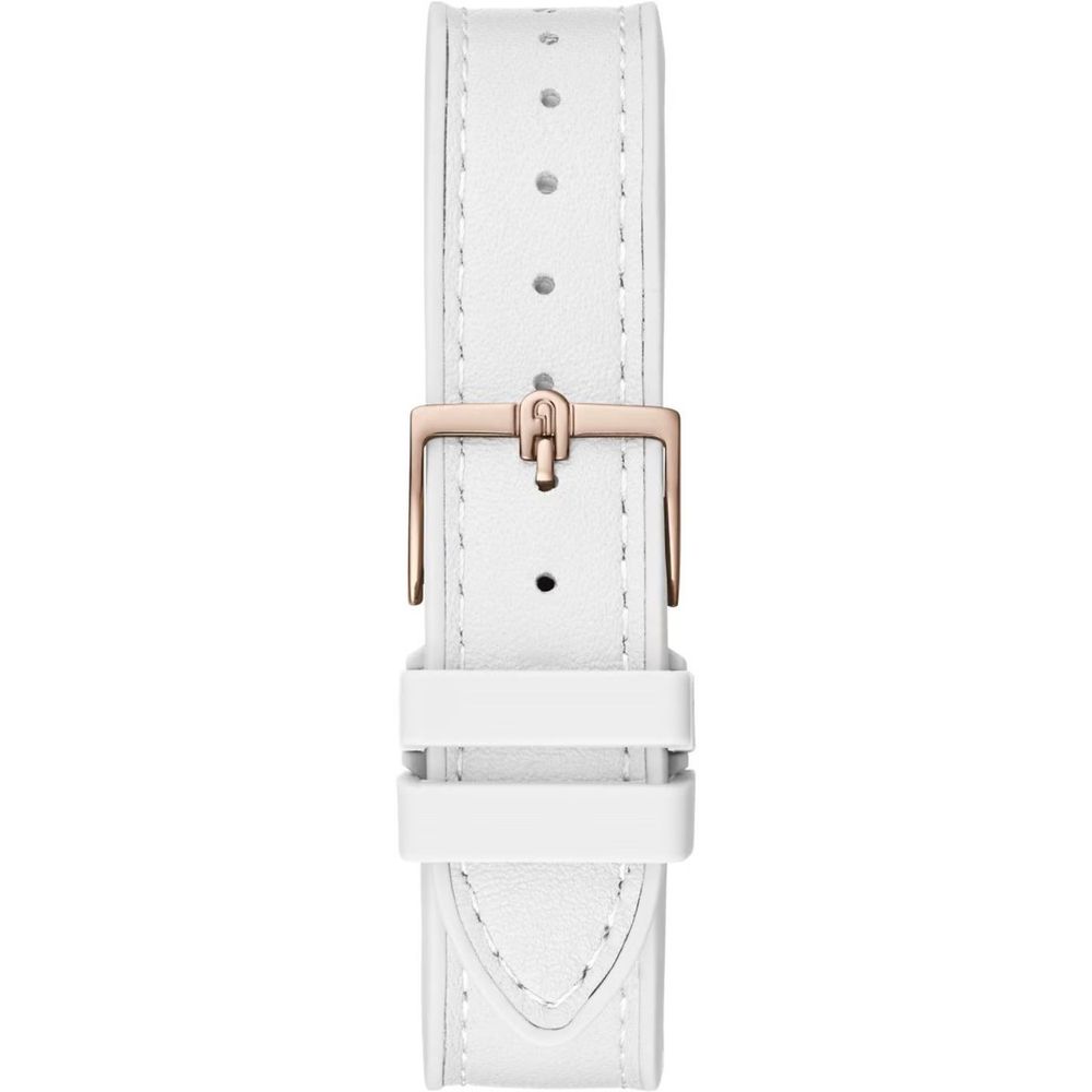 White Synthetic Dress Watch - ventzia