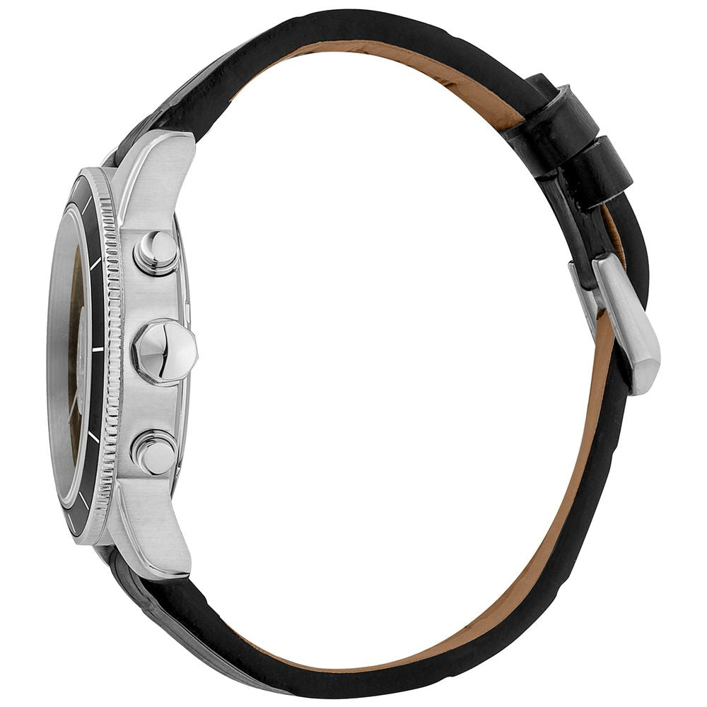 Black Leather Watch - ventzia