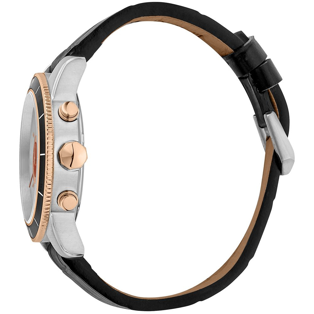 Black Leather Dress Watch - ventzia