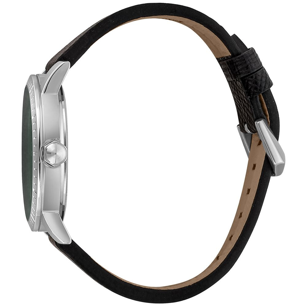 Black Leather Dress Watch - ventzia