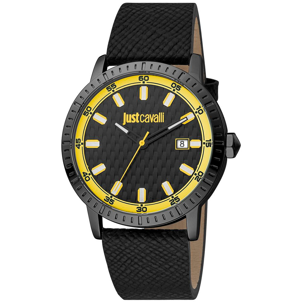 Black Leather Dress Watch - ventzia
