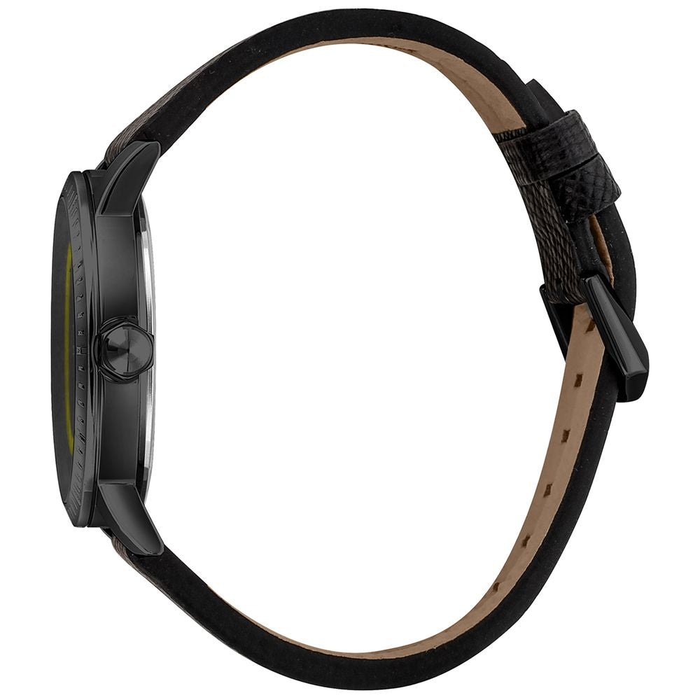Black Leather Dress Watch - ventzia