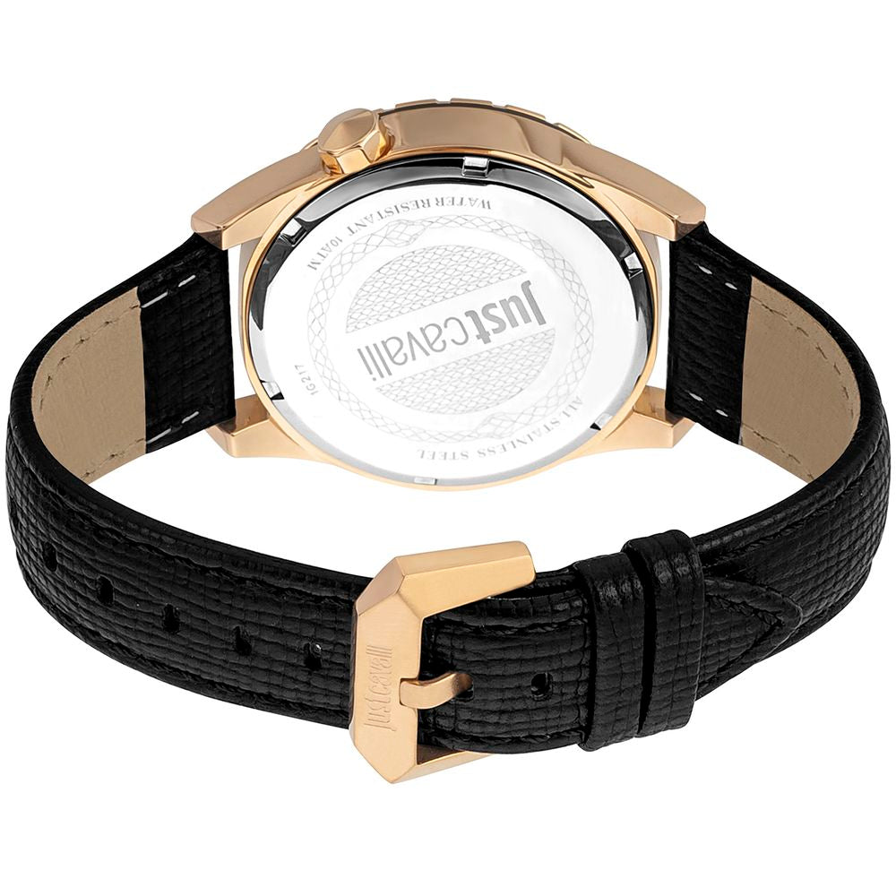 Black Leather Dress Watch - ventzia
