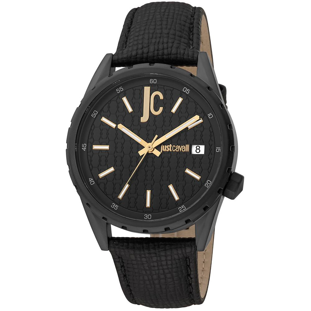 Black Leather Dress Watch - ventzia