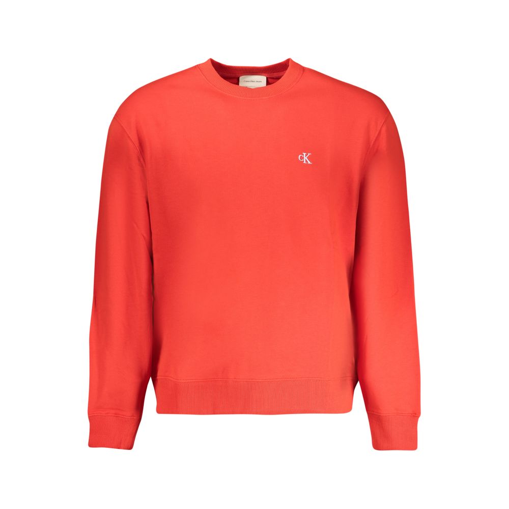Red Cotton Men Sweatshirt - ventzia