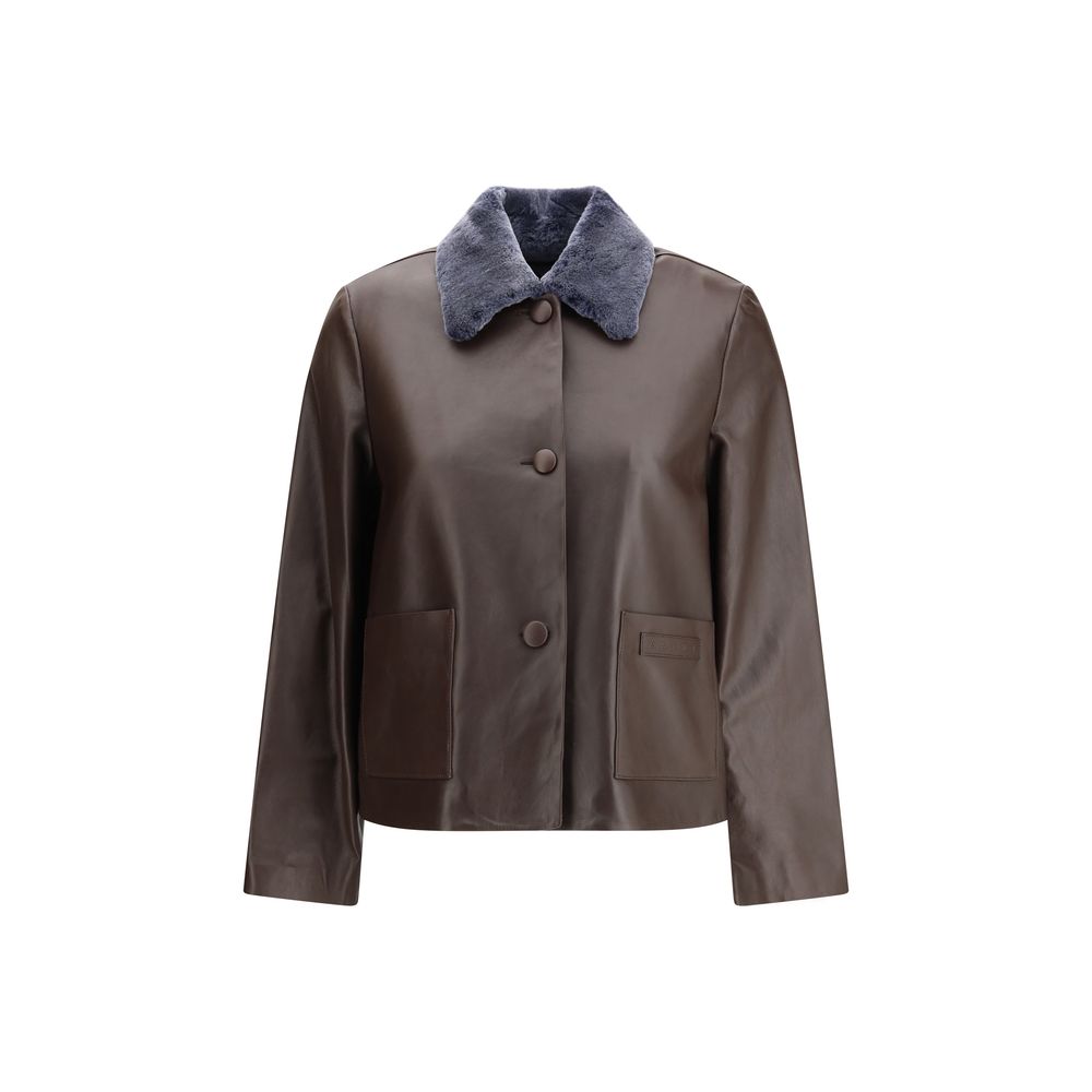 Brown Leather Jacket - ventzia