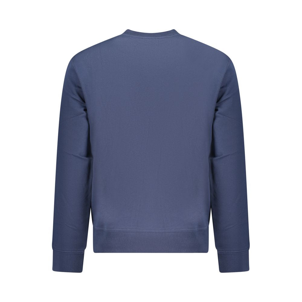 Blue Cotton Men's Sweatshirt - ventzia