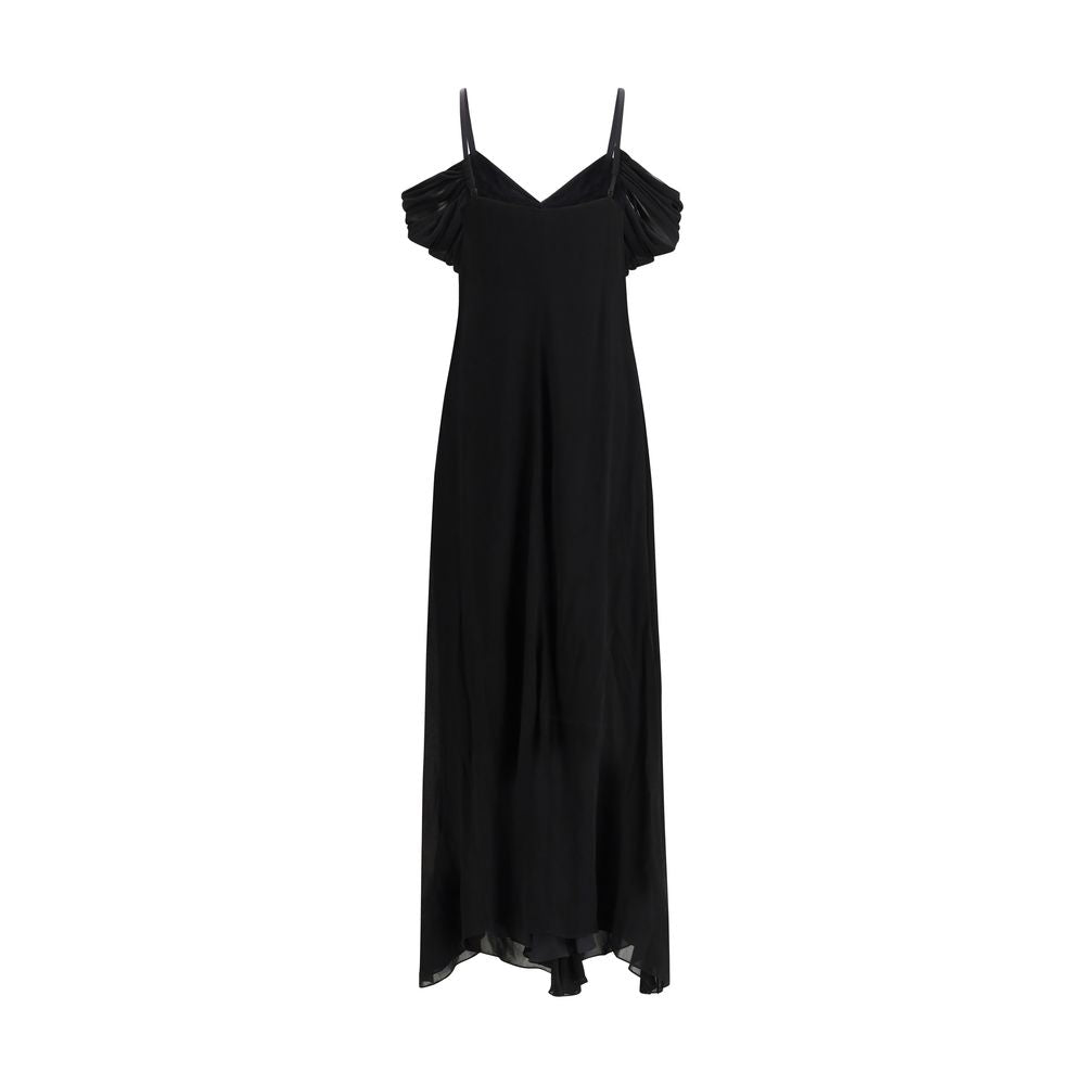 Black Viscose Casual Dress