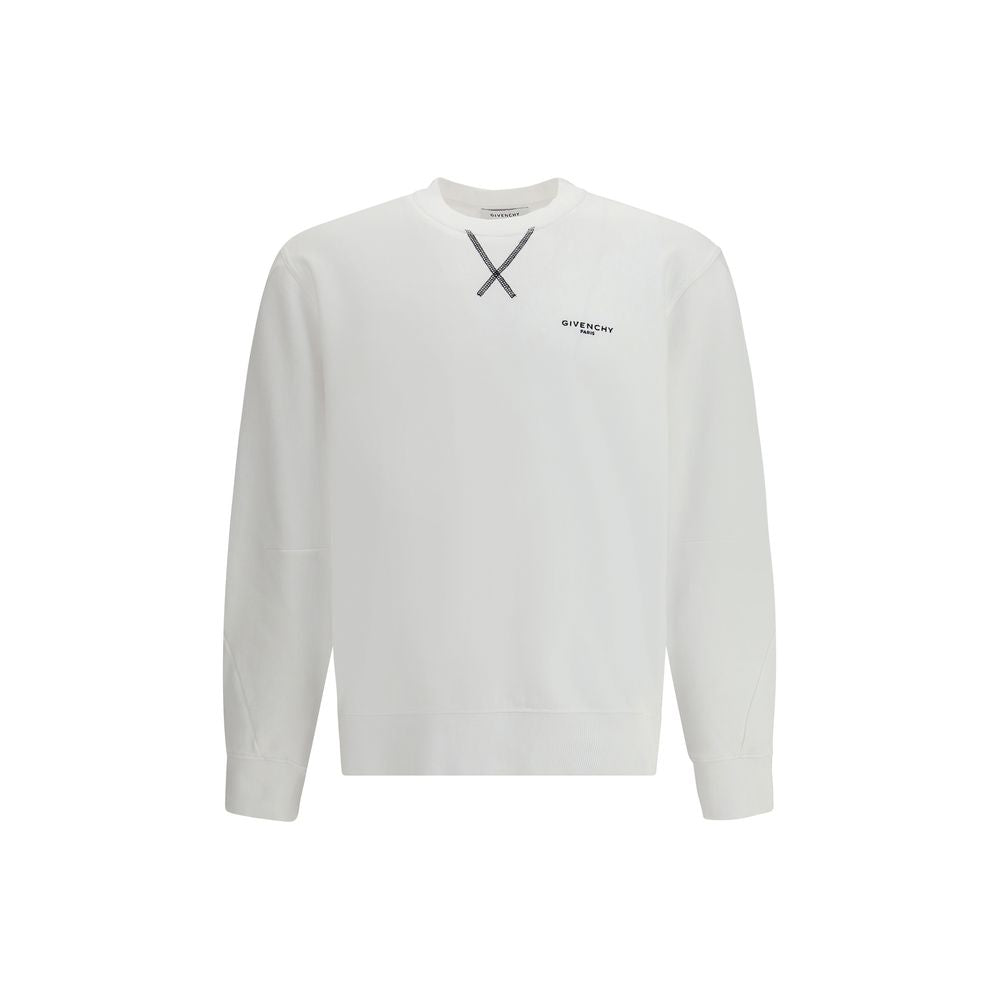 White Cotton Sweatshirt - ventzia