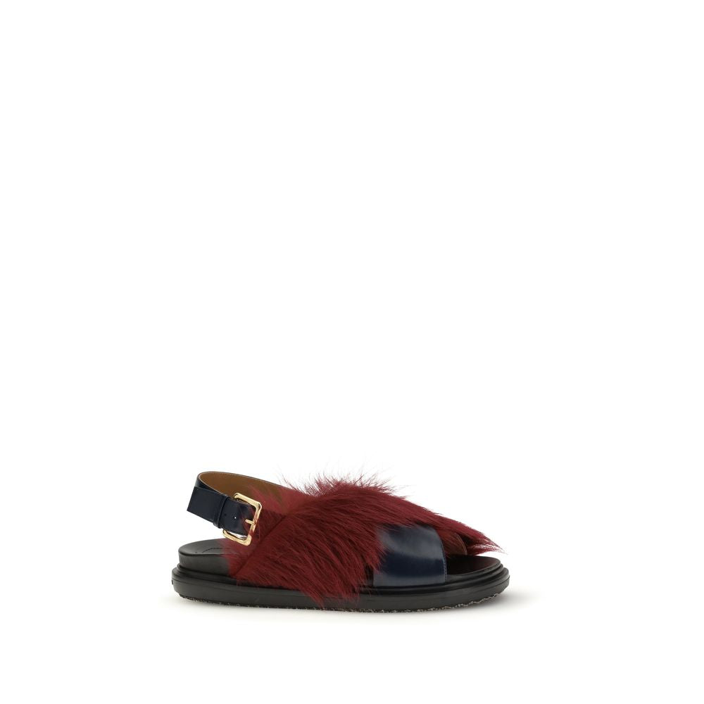 Multicolor Calf Leather Bos Taurus Flat Sandals - ventzia
