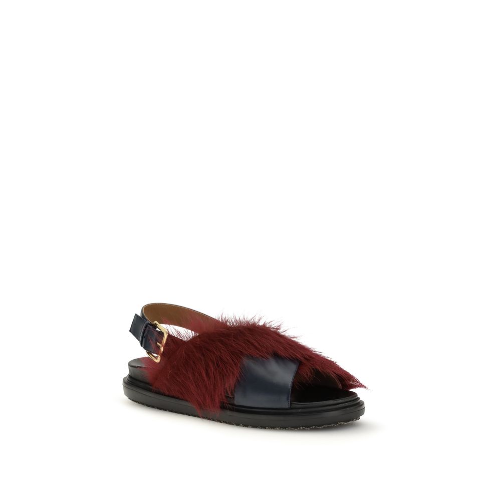 Multicolor Calf Leather Bos Taurus Flat Sandals - ventzia
