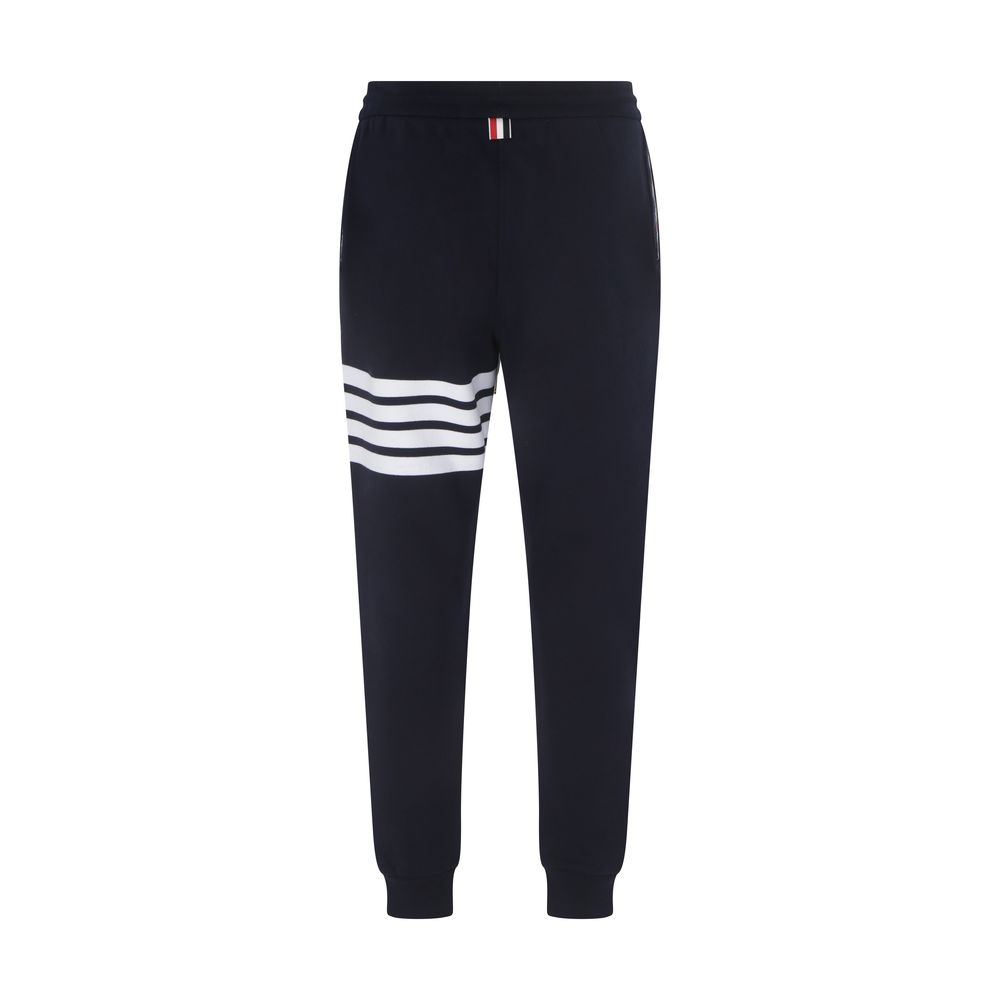 Blue Cotton Athletic Pants