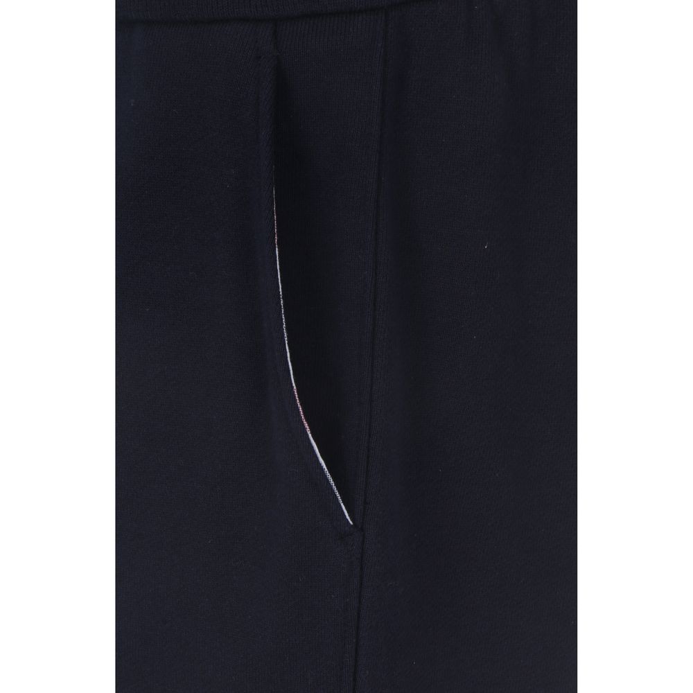 Blue Cotton Athletic Pants
