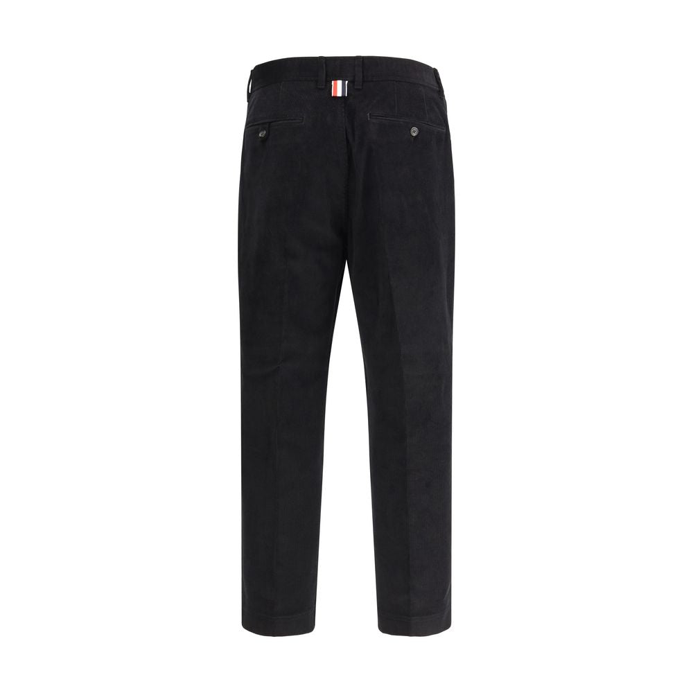 Black Cotton Chino Pants - ventzia