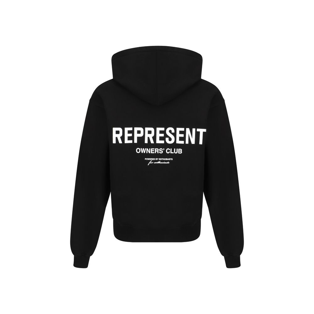 Black Cotton Sweatshirt - ventzia