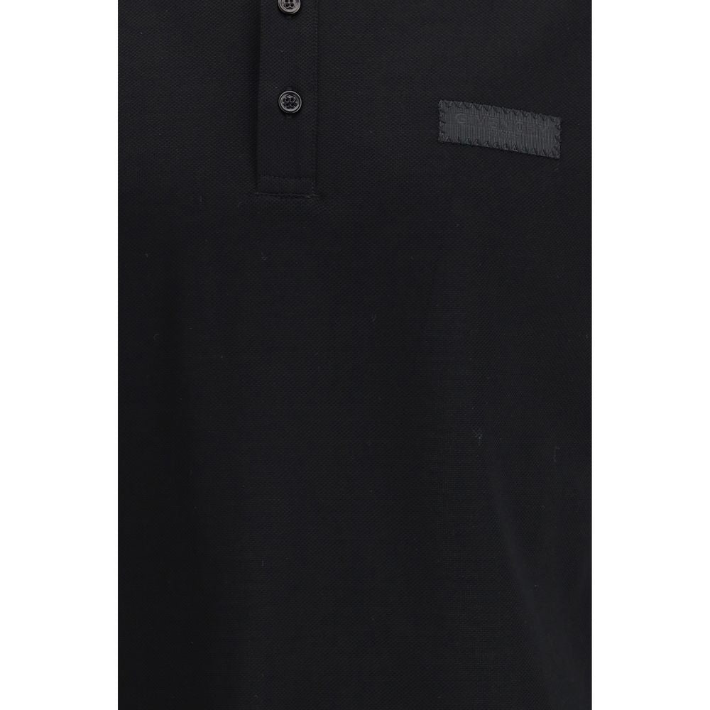 Black Cotton Polo Shirt - ventzia