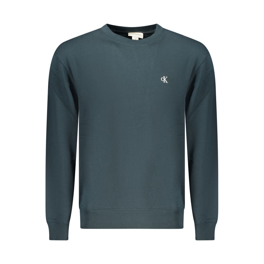 Blue Cotton Men Sweatshirt - ventzia