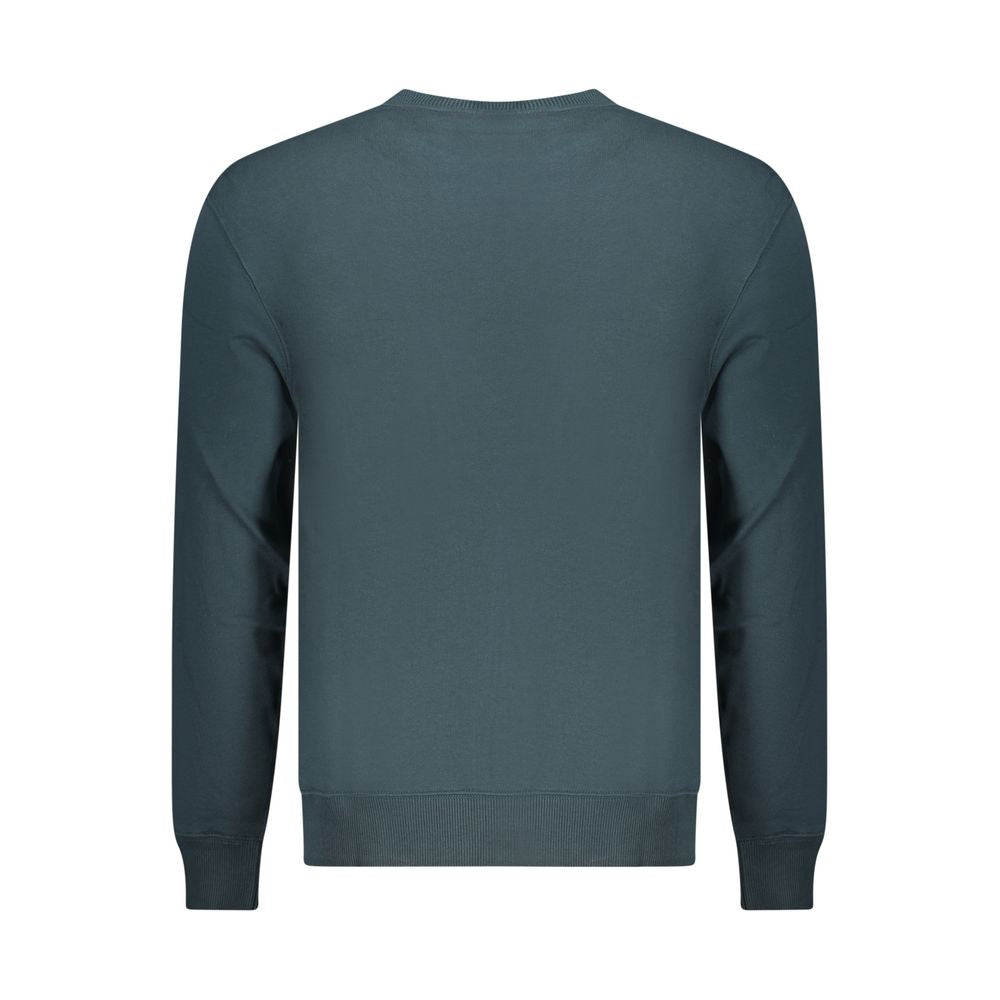 Blue Cotton Men Sweatshirt - ventzia