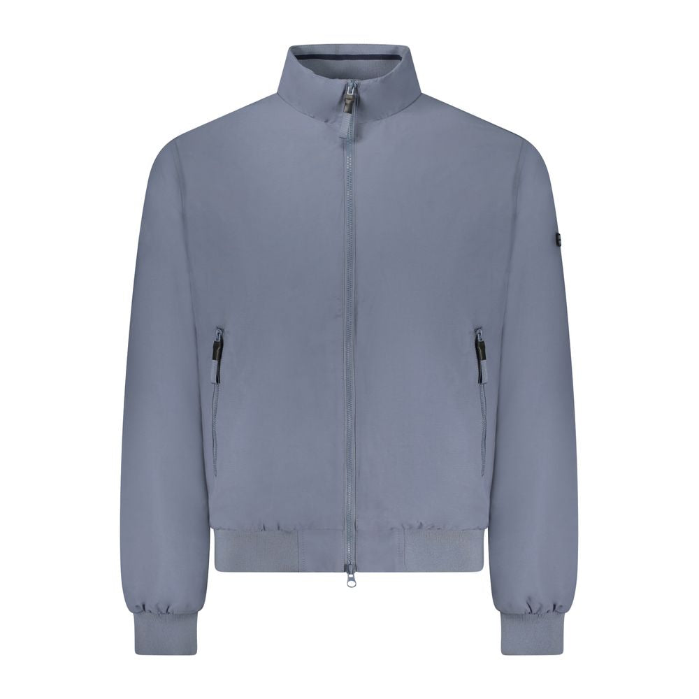 Blue Cotton Men's Jacket - ventzia