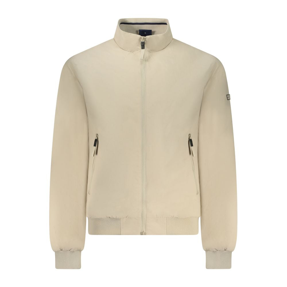 Beige Cotton Male Jacket - ventzia