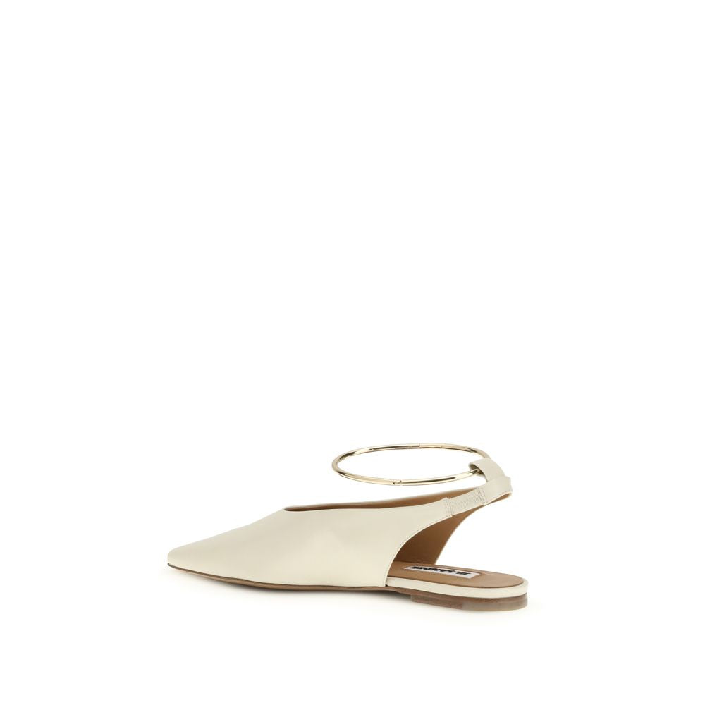 Beige Goatskin Ballet Flats - ventzia